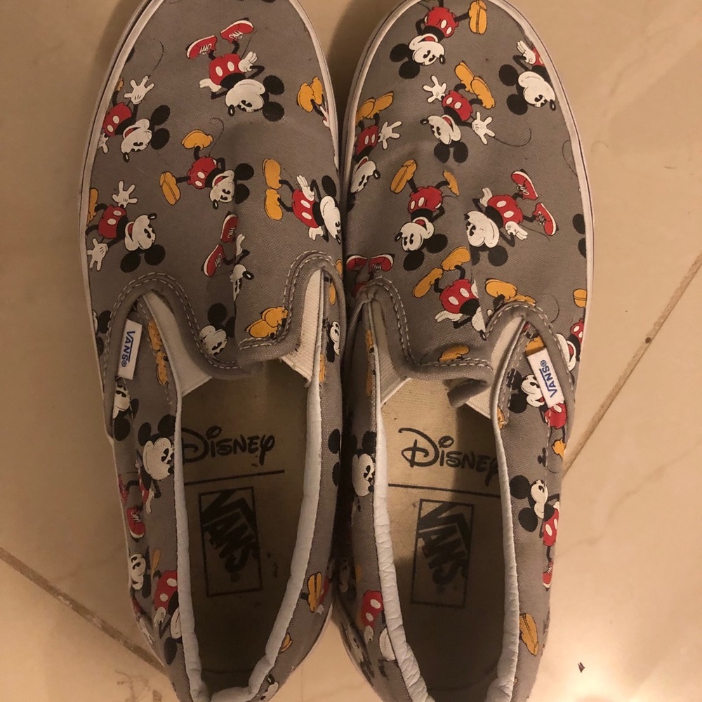 Mickey Mouse Slip On Vans 9.5